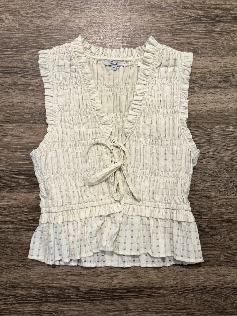 Rails Top | Ivory Seersucker